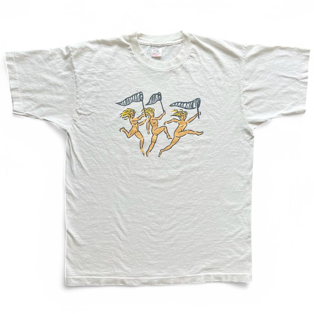 Vintage Obscure Three Muses Swatch Collectors Women Dancing Net T Shirt Watch XL